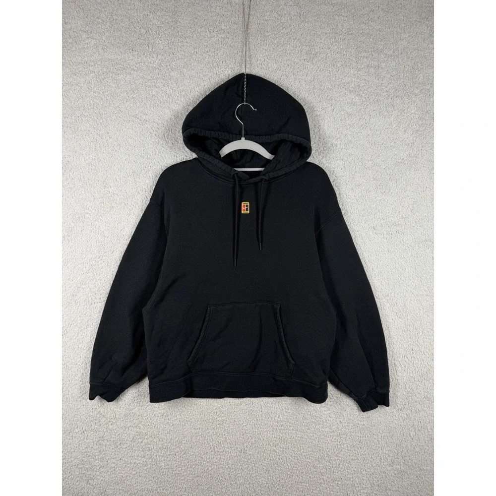 Nike Fleece Tennis Black Hoodie Nike Court CK8447-010 Women's Size S